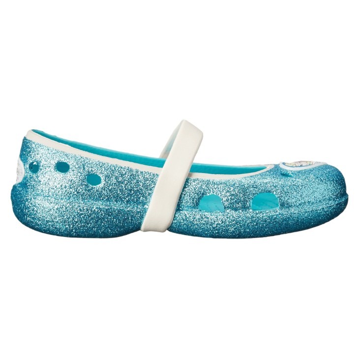 Balerini Crocs Keeley Frozen Flat Albastru deschis - Pool - imagine 4